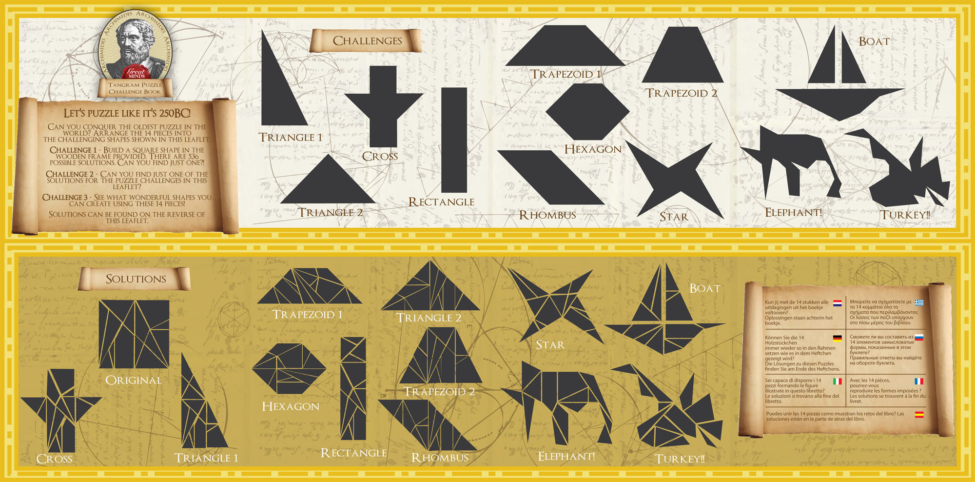 Great Minds Archimedes’ Tangram Puzzle Professor Puzzle